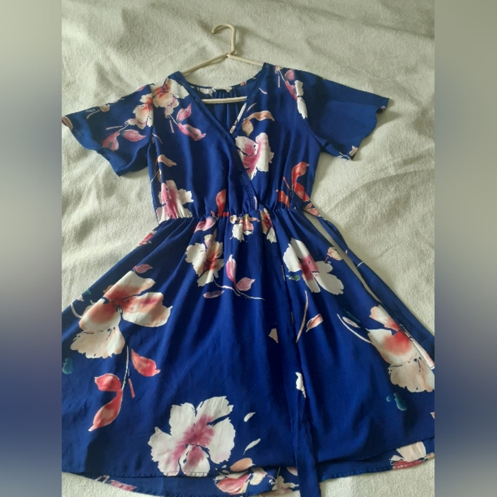 Sienna sky Blue floral Dress